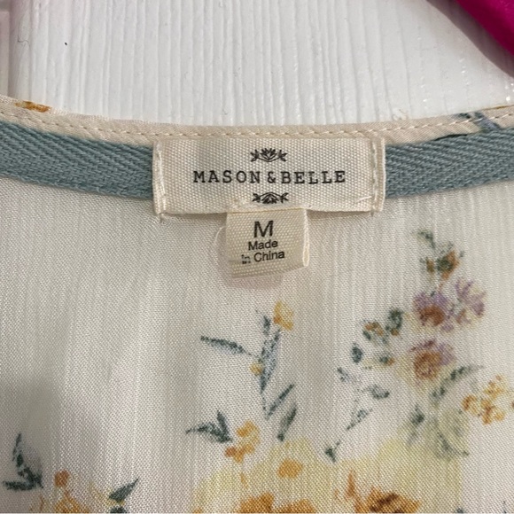 MASON & BELLE Laria Crochet Detail Open Front Woven - Picture 4 of 5